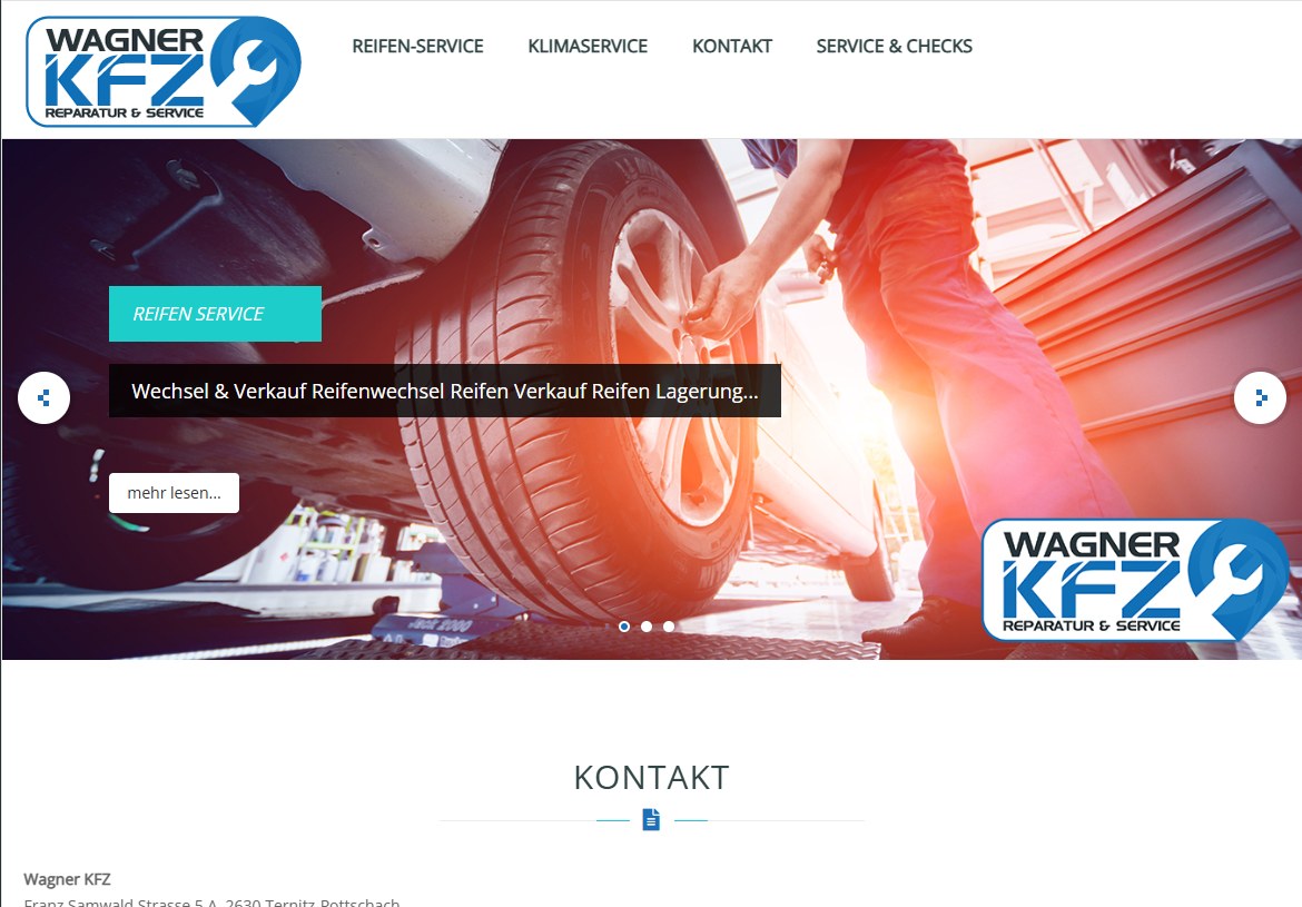 Website von Wagner KFZ – Referenz von BeeCaso